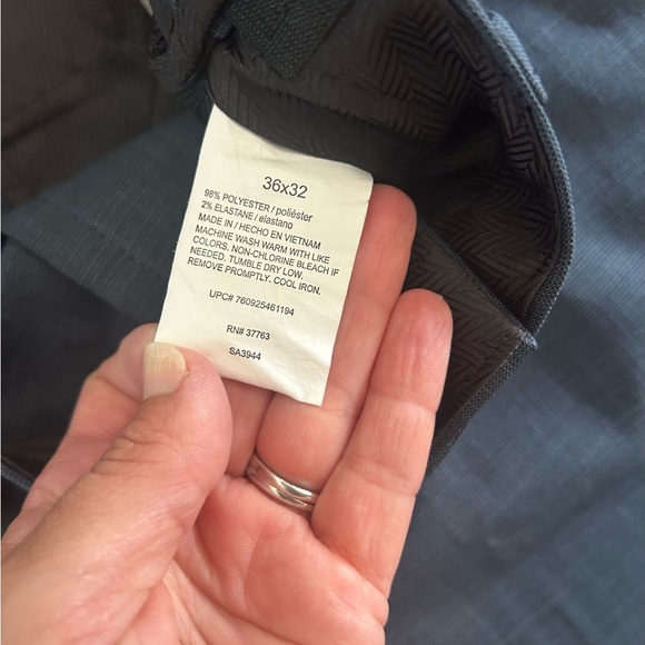 Savage Men’s Dark Blue Trousers Business Pants Size 36x32 - Picture 4 of 6